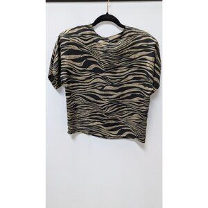 che studio Brown/Black Zebra Striped Blouse